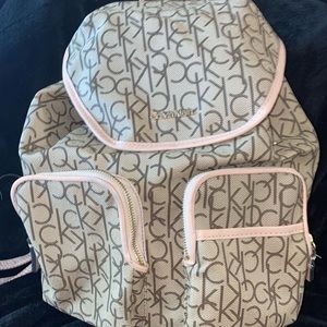 Pink logo Calvin Klein Knapsack.
